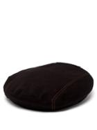 Matchesfashion.com Versace - Logo Embroidered Cotton Blend Beret - Womens - Black