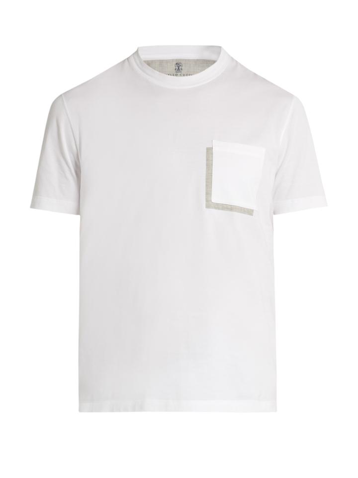 Brunello Cucinelli Pocket-detail Cotton-jersey T-shirt