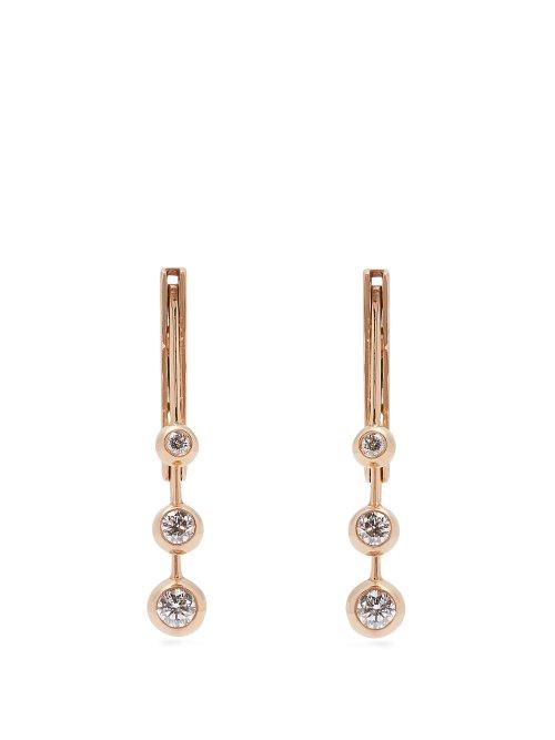 Matchesfashion.com Marie Mas - Diamond, Amethyst, Topaz & 18kt Rose Gold Earrings - Womens - Multi