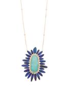 Matchesfashion.com Jacquie Aiche - Mufasa Diamond, Turquoise & Opal Pendant Necklace - Womens - Turquoise