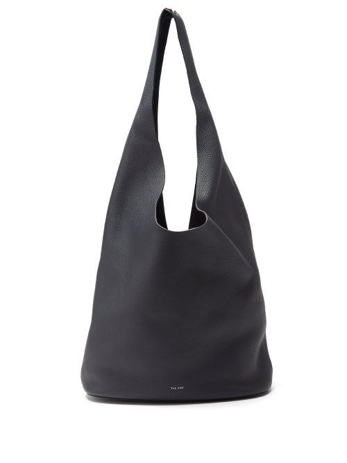 The Row - Bindle Three Grained-leather Tote Bag - Womens - Navy