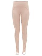 Matchesfashion.com Adidas By Stella Mccartney - Foldover-waist Stirrup Leggings - Womens - Light Pink