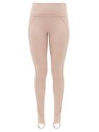 Matchesfashion.com Adidas By Stella Mccartney - Foldover-waist Stirrup Leggings - Womens - Light Pink