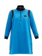 Matchesfashion.com Gucci - Gg Logo-appliqu Technical-jersey Dress - Womens - Blue