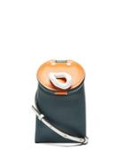 Jw Anderson - Lid Mini Bi-colour Leather Pocket Bag - Womens - Orange Multi