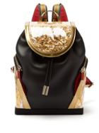 Matchesfashion.com Christian Louboutin - Explorafunk Contrast Panel Leather Backpack - Mens - Black Gold