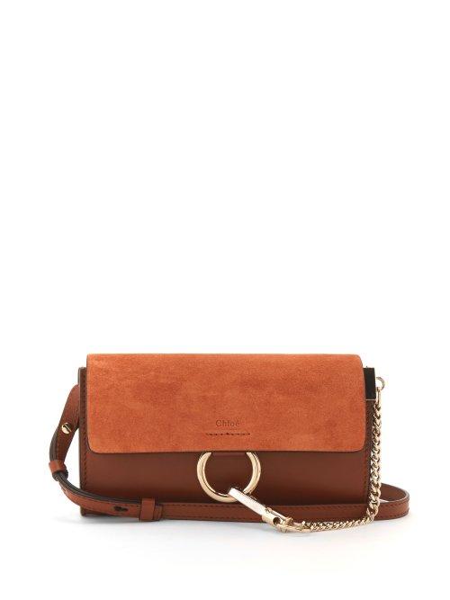 Matchesfashion.com Chlo - Faye Mini Leather And Suede Cross Body Bag - Womens - Tan