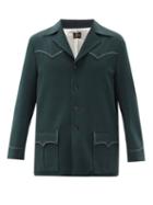 Matchesfashion.com Needles - Single-breasted Crepe Jacket - Mens - Green