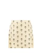 Matchesfashion.com Chlo - Bouquet-print Crepe Mini Skirt - Womens - Cream