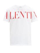 Matchesfashion.com Valentino - Logo-print Cotton-jersey T-shirt - Mens - White