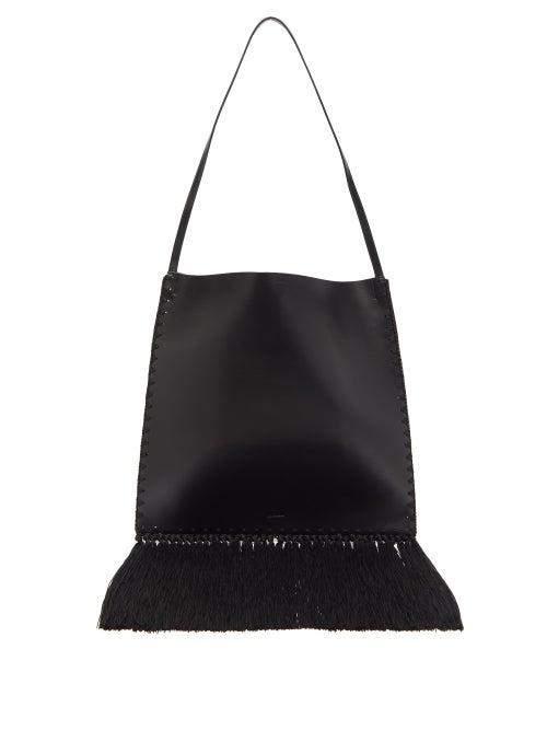 Matchesfashion.com Jil Sander - Border Tasselled Leather Tote Bag - Womens - Black