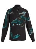 Givenchy Dragon-print Crepe Shirt