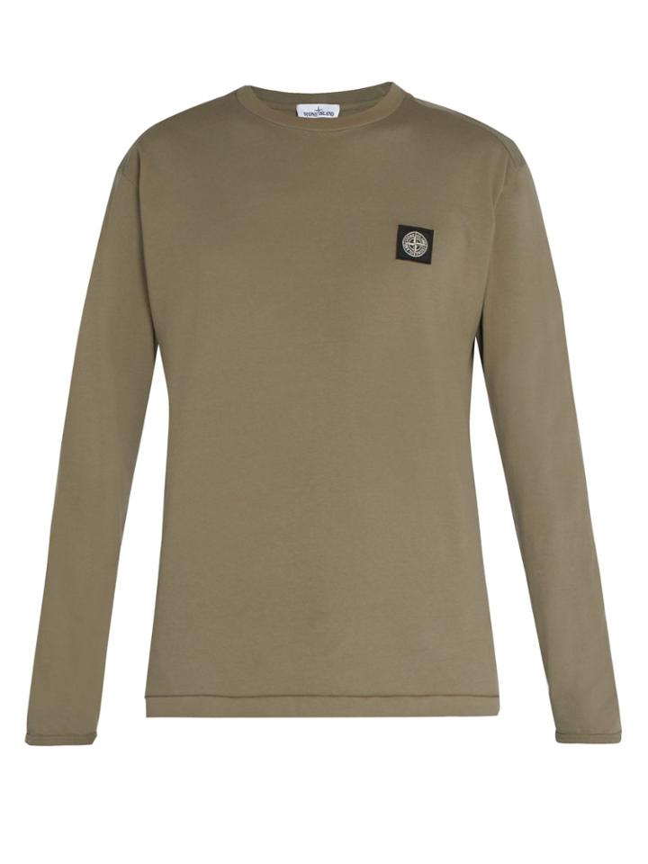Stone Island Long-sleeved Cotton Jersey T-shirt