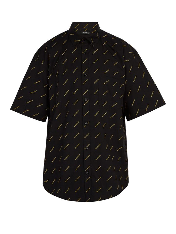 Balenciaga Logo-print Short-sleeve Shirt