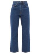 Matchesfashion.com The Row - Christie Mid-rise Cropped Straight-leg Jeans - Womens - Dark Blue