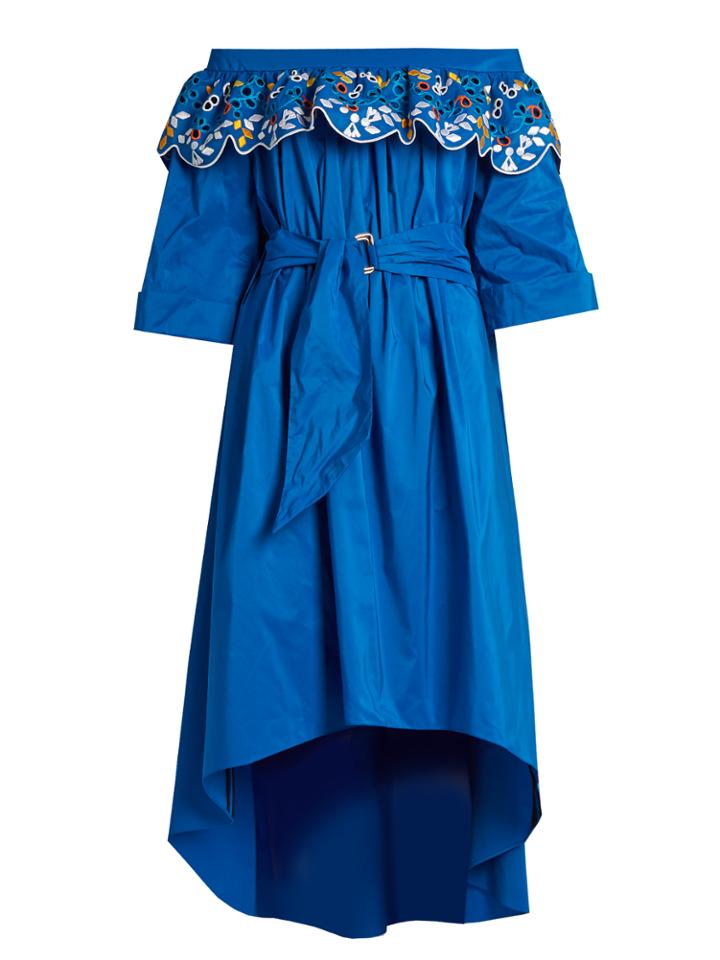 Peter Pilotto Off-the-shoulder Taffeta Dress