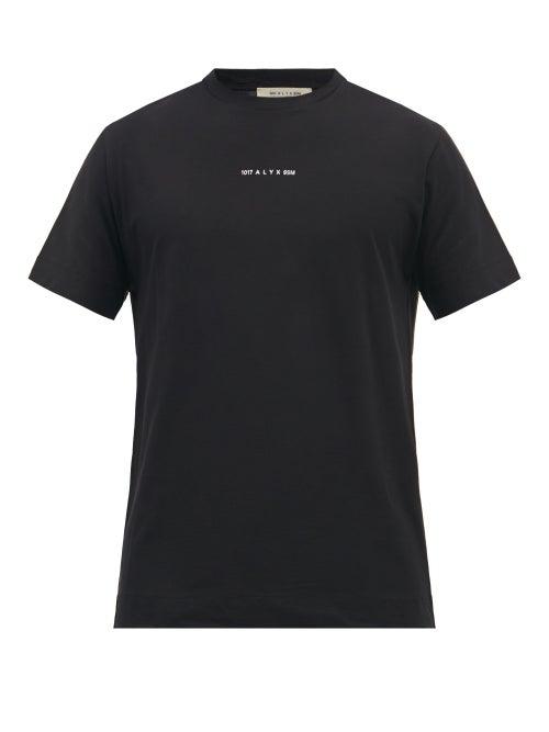 Mens Rtw 1017 Alyx 9sm - Steeple Printed Cotton-jersey T-shirt - Mens - Black