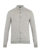 Zanone Stand-collar Wool-blend Cardigan