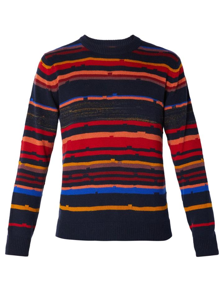 Missoni Striped Cashmere And Wool-blend Sweater
