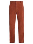 Matchesfashion.com Sies Marjan - Straight Leg Cotton Twill Trousers - Mens - Brown