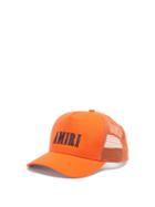 Amiri - Logo-embroidered Cotton Baseball Cap - Mens - Orange