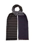 Matchesfashion.com Paul Smith - Striped Wool Scarf - Mens - Grey
