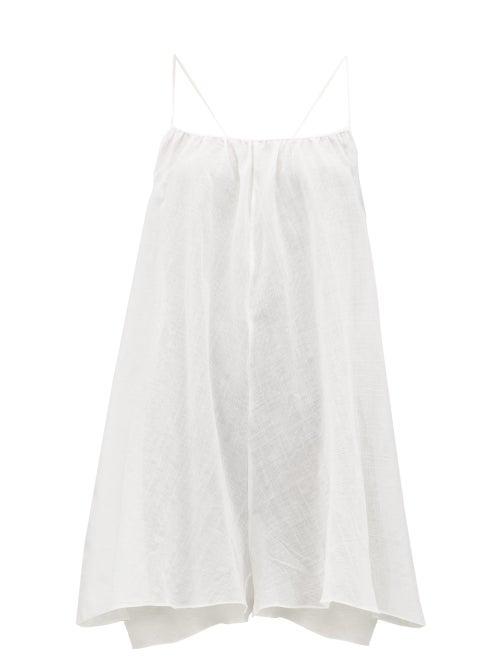 Matchesfashion.com Loup Charmant - Eris Pattern Jacquard Cotton Gauze Dress - Womens - White