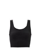 Matchesfashion.com Wardrobe. Nyc - Release 02 Scoop-neck Jersey Crop Top - Womens - Black