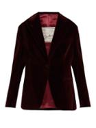 Matchesfashion.com Giuliva Heritage Collection - The Other Smoking Single Breasted Velvet Blazer - Womens - Burgundy