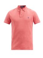 Matchesfashion.com Polo Ralph Lauren - Custom Slim-fit Cotton-piqu Polo Shirt - Mens - Dark Pink