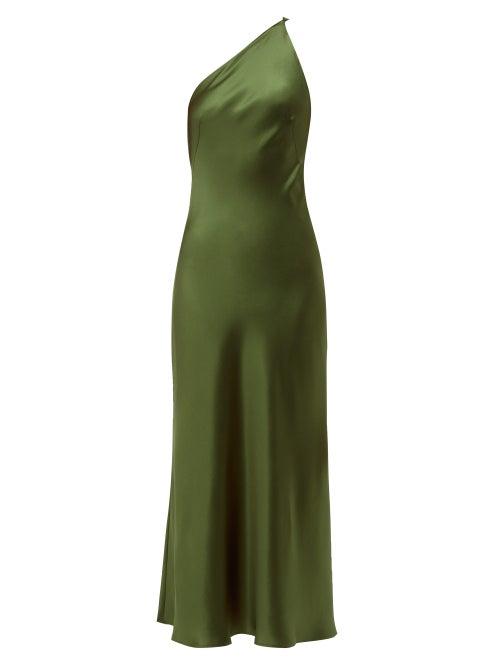 Matchesfashion.com Galvan - Roxy Charmeuse Maxi Dress - Womens - Mid Green
