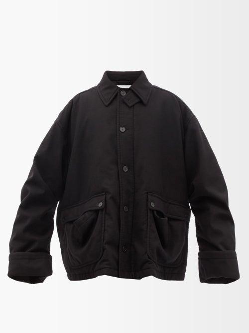 Balenciaga - Oversized Cashmere-twill Coat - Mens - Black