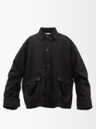 Balenciaga - Oversized Cashmere-twill Coat - Mens - Black
