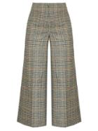 Matchesfashion.com Isabel Marant - Trevi High Rise Wide Leg Cropped Trousers - Womens - Green Multi