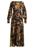 Zimmermann Basque Floral-print Silk-blend Dress