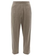 Lady White Co. - Pintucked Cotton-blend Jersey Trousers - Mens - Light Khaki