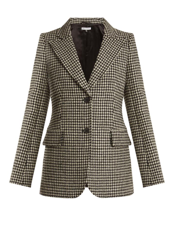 Bella Freud Isaacs Hound's-tooth Wool Blazer