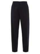 Matchesfashion.com Issey Miyake - Blink Geometric Print Pleated Trousers - Womens - Navy