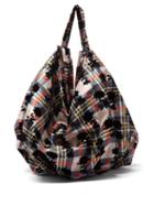 Matchesfashion.com Chopova Lowena - Floral-flock Checked-twill Shoulder Bag - Womens - Cream Multi