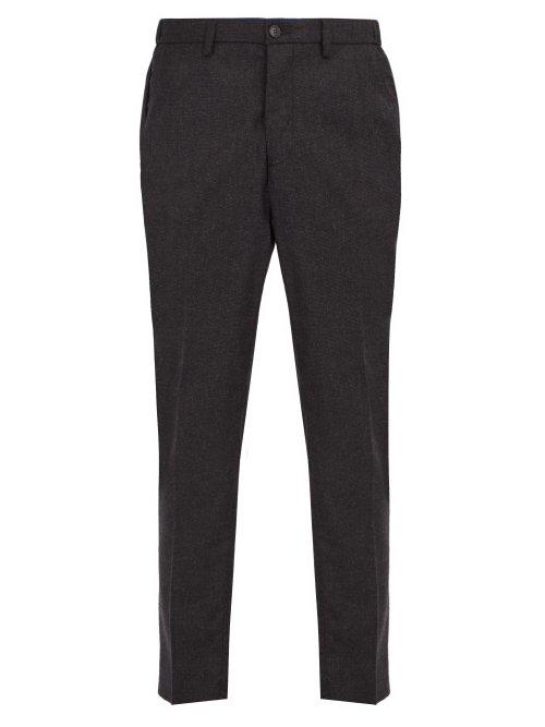 Matchesfashion.com Altea - Dumbo Checked Wool Blend Trousers - Mens - Charcoal