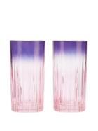 Unisex Homeware Luisa Beccaria - Set Of Two Gradient Glasses - Pink Multi