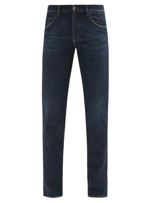 Mens Rtw Dolce & Gabbana - Washed Mid-rise Slim-leg Jeans - Mens - Indigo