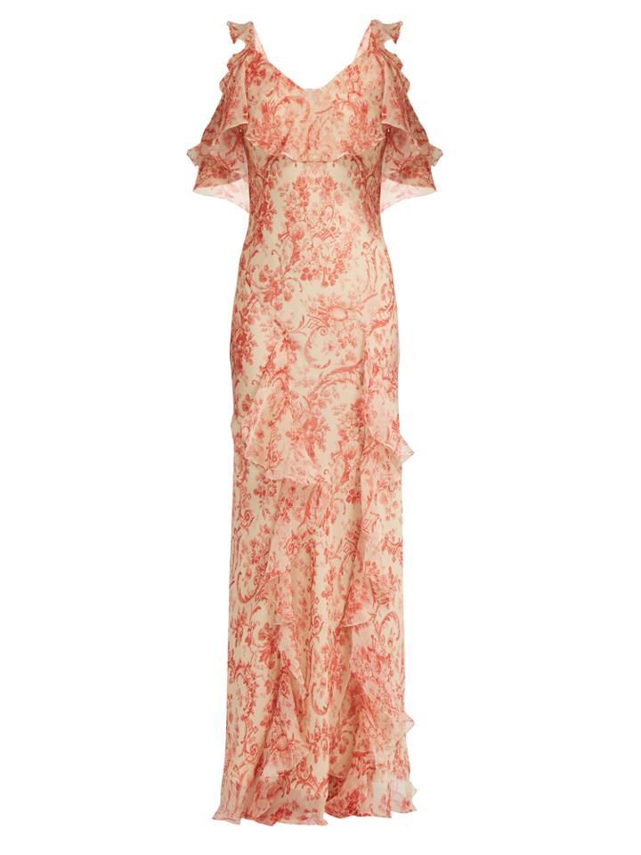 Vilshenko Ladonna Floral-print Silk Dress