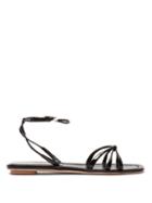 Matchesfashion.com Prada - Knot Front Patent Leather Sandals - Womens - Black