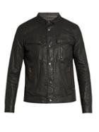 John Varvatos Distressed Washed-linen Jacket