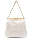 Matchesfashion.com Bienen-davis - 4am Crystal Embellished Silk Satin Clutch - Womens - White