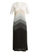 Marco De Vincenzo Striped Knit Midi Dress