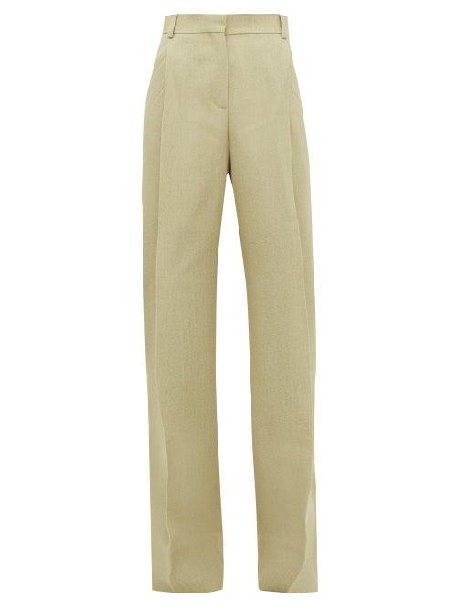Matchesfashion.com Jacquemus - Loya Pleated Linen Trousers - Womens - Beige