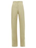Matchesfashion.com Jacquemus - Loya Pleated Linen Trousers - Womens - Beige