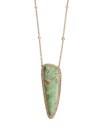 Jacquie Aiche Diamond, Turquoise & Yellow-gold Necklace